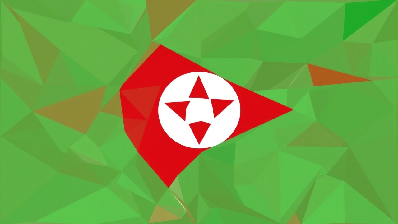 Flag of Burundi 🇧🇮 in low-poly geometric style