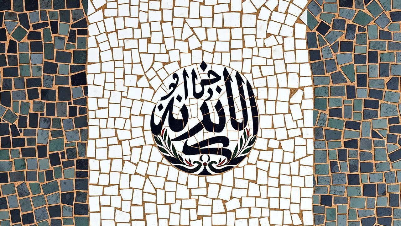 Flag of Afghanistan 🇦🇫 in mosaic tiles style