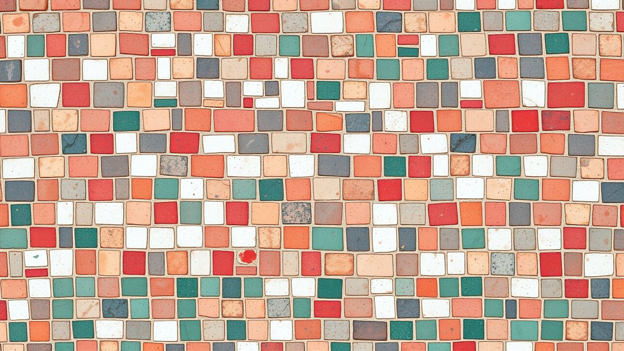 Flag of Hungary 🇭🇺 in mosaic tiles style