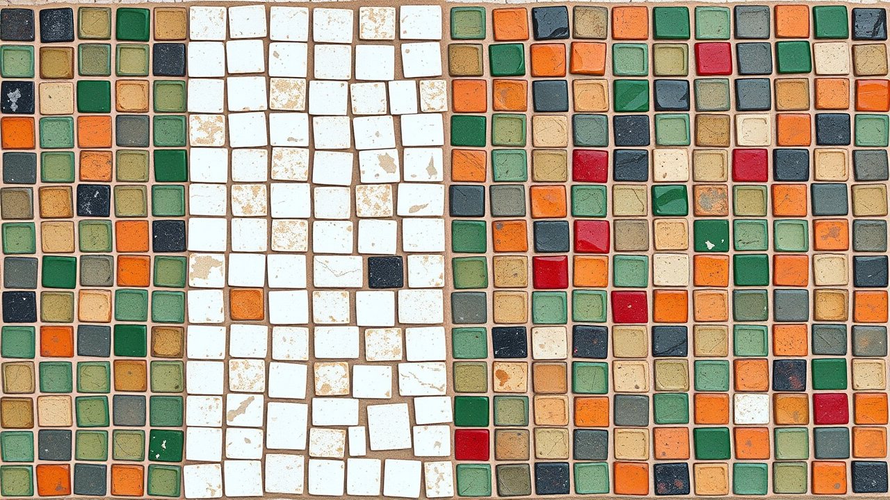 Flag of Italy ๐ฎ๐น (Italian) in mosaic tiles style