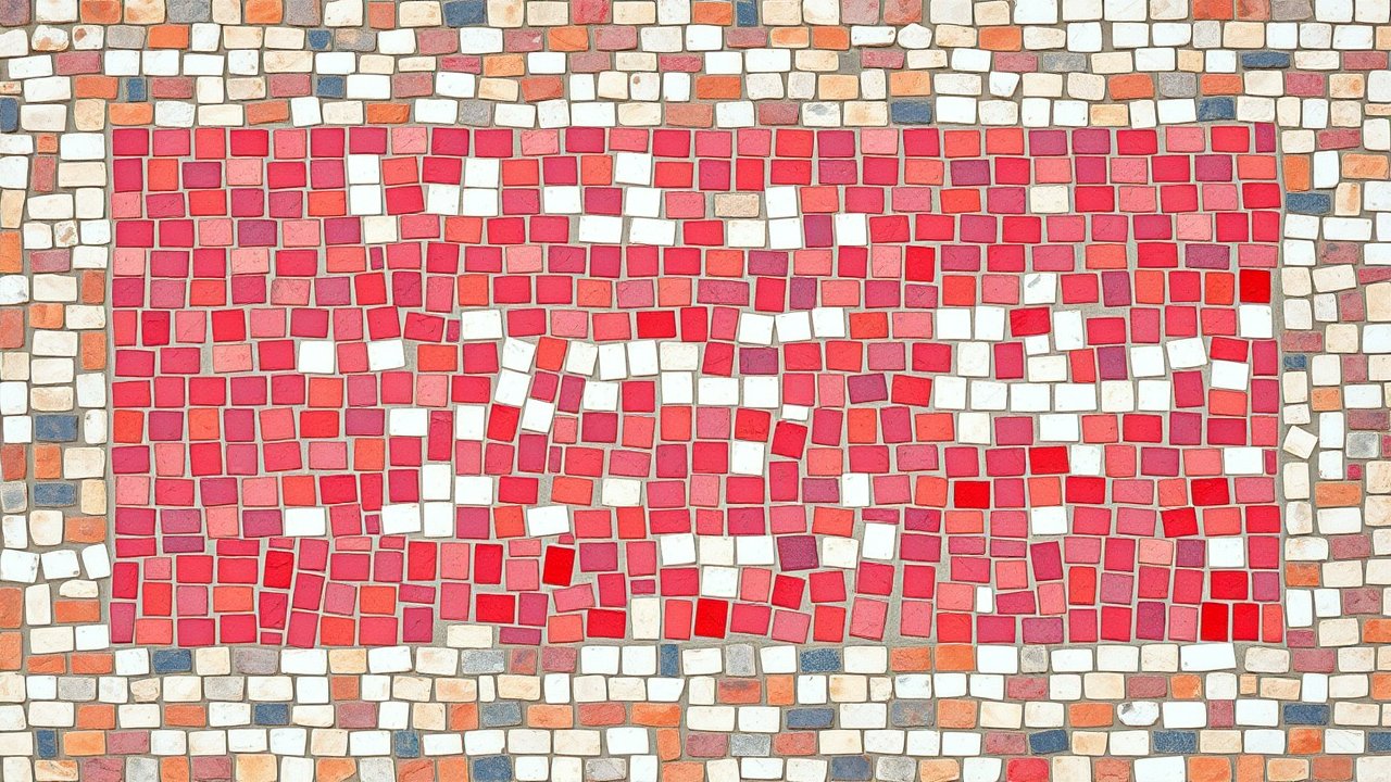 Flag of Austria 🇦🇹 in mosaic tiles style