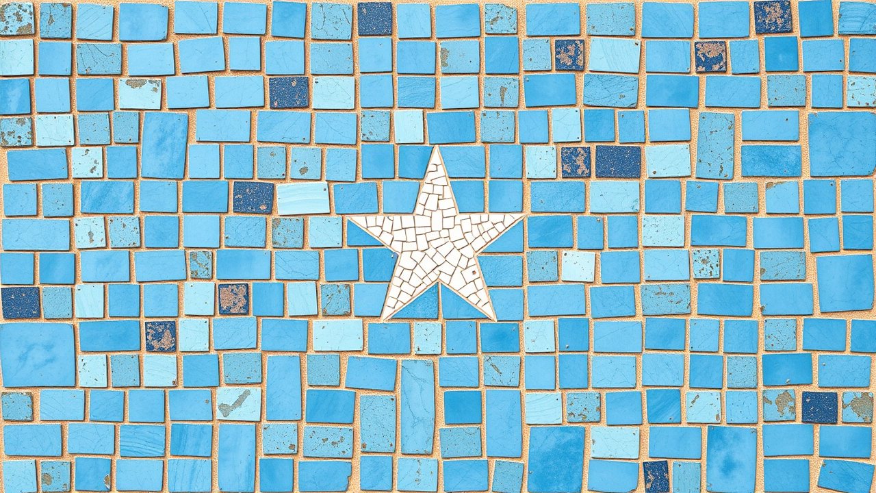 Flag of Somalia 🇸🇴 in mosaic tiles style
