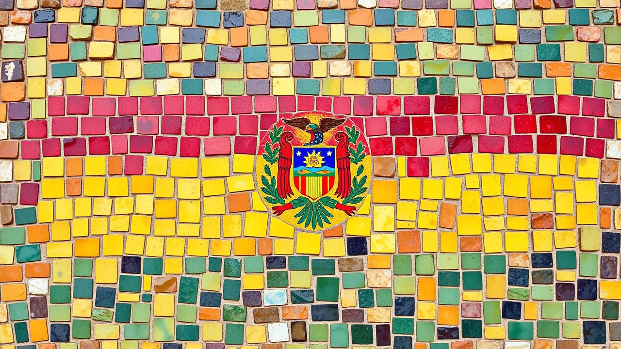 Flag of Bolivia 🇧🇴 in mosaic tiles style