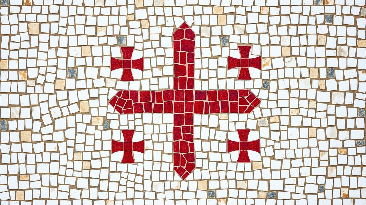 Flag of Georgia 🇬🇪 in mosaic tiles style