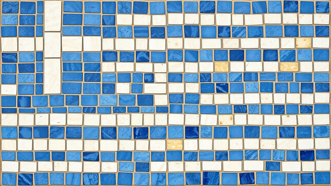 Flag of Greece 🇬🇷 in mosaic tiles style