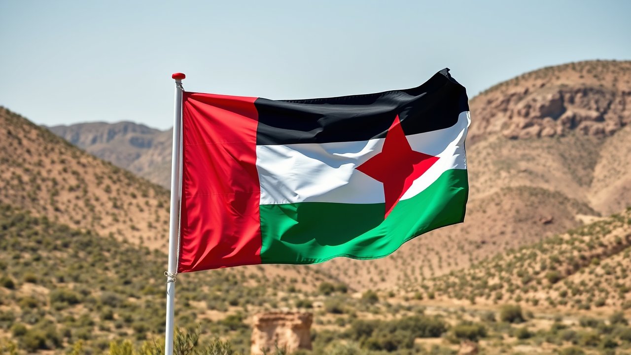 Flag of Jordan 🇯🇴 in native landscape style