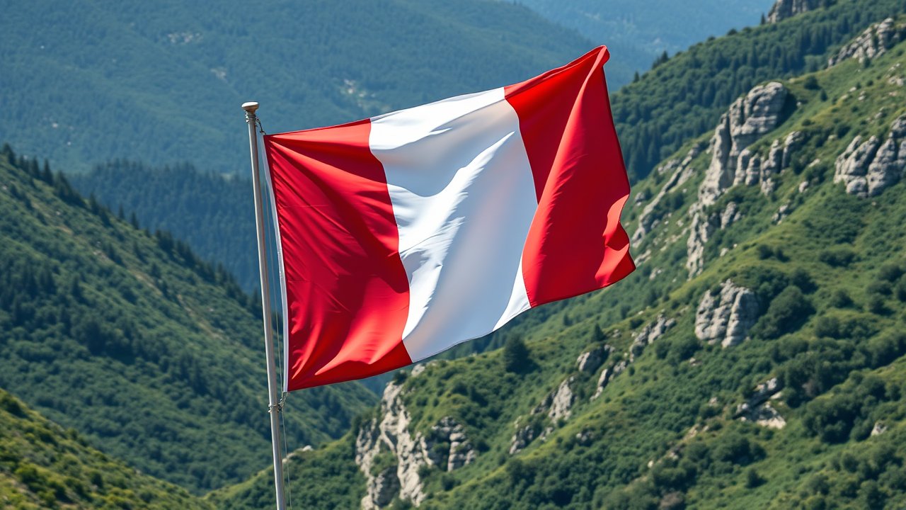 Flag of Italy ๐ฎ๐น (Italian) in native landscape style