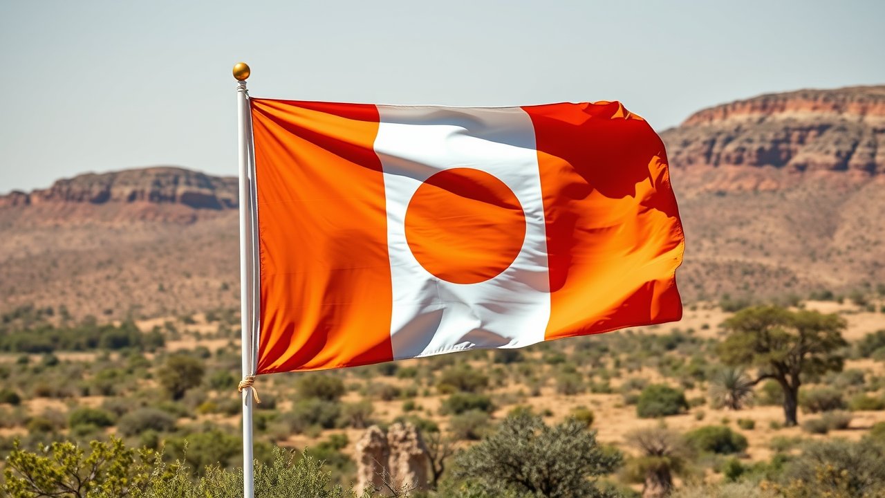 Flag of Niger 🇳🇪 in native landscape style