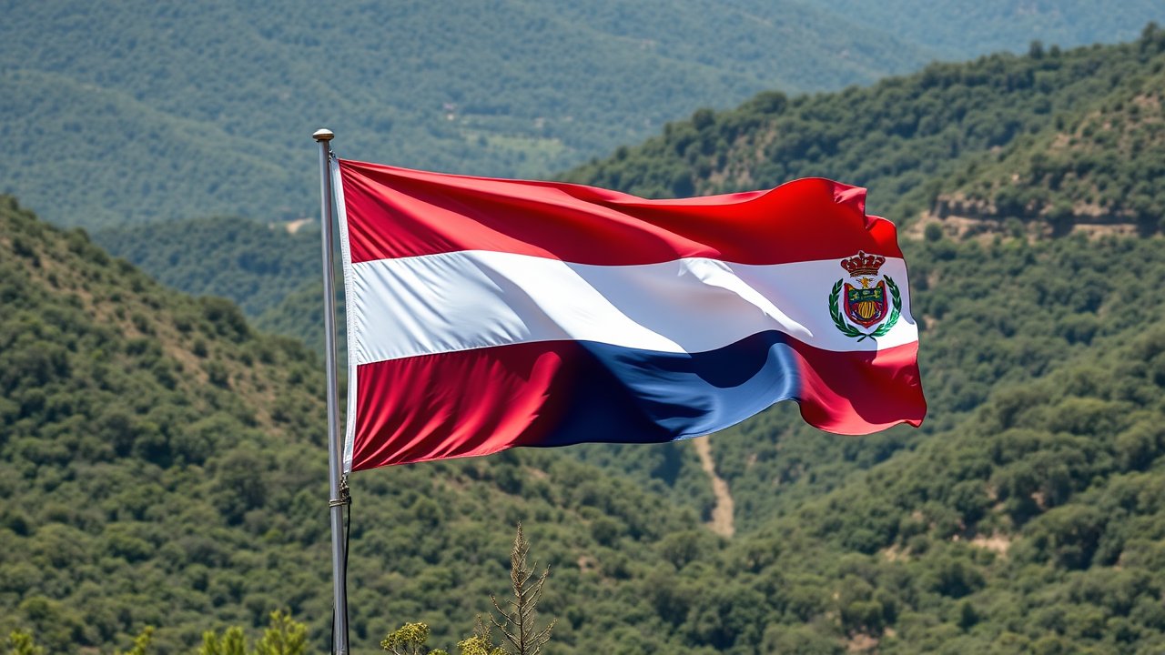 Flag of Paraguay 🇵🇾 in native landscape style