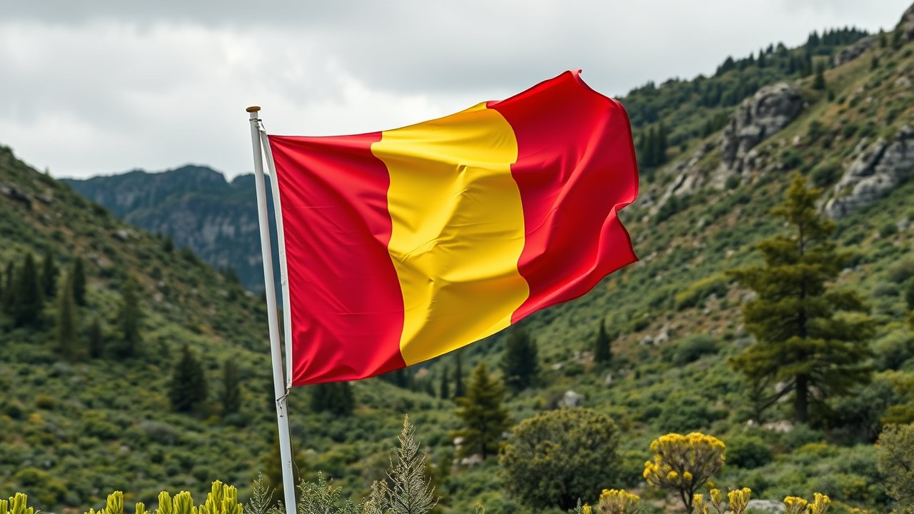 Flag of Belgium 🇧🇪 in native landscape style