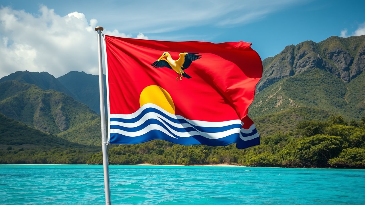 Flag of Kiribati 🇰🇮 in native landscape style