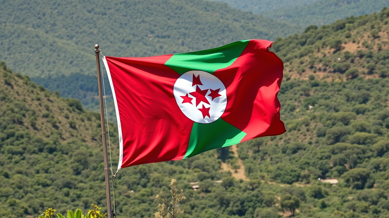 Flag of Burundi 🇧🇮 in native landscape style
