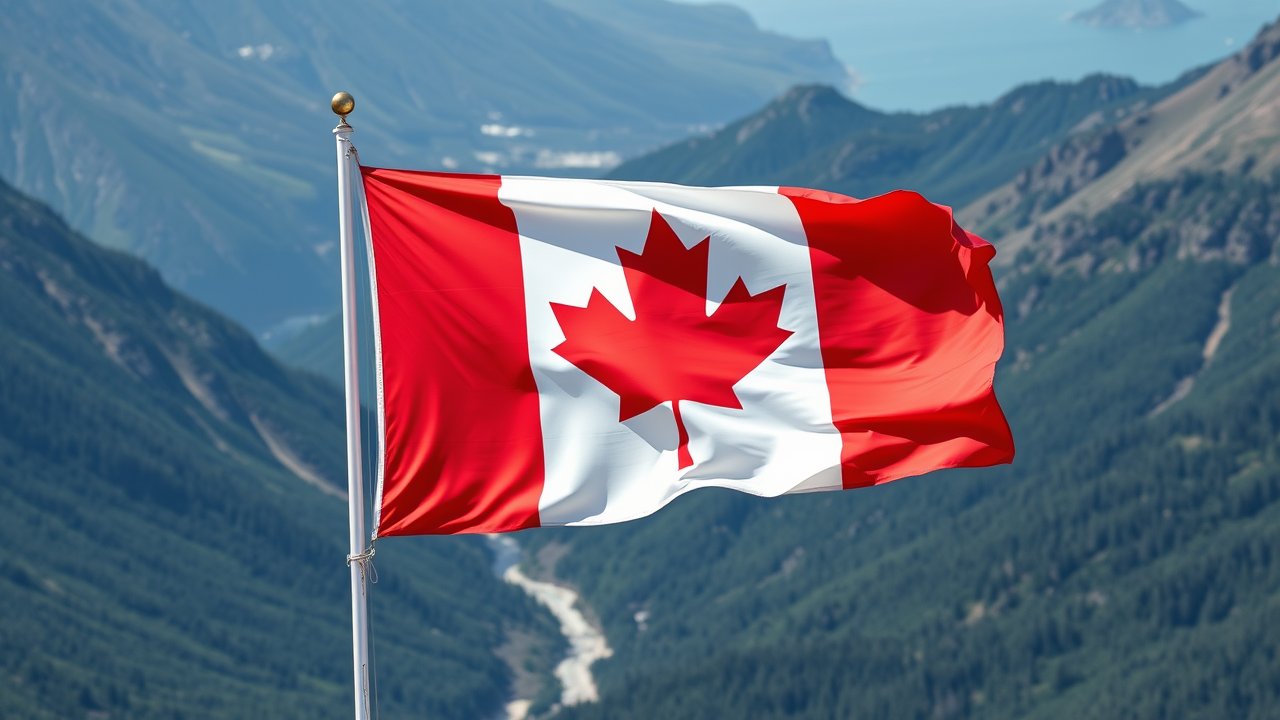 Flag of Canada 🇨🇦 in native landscape style