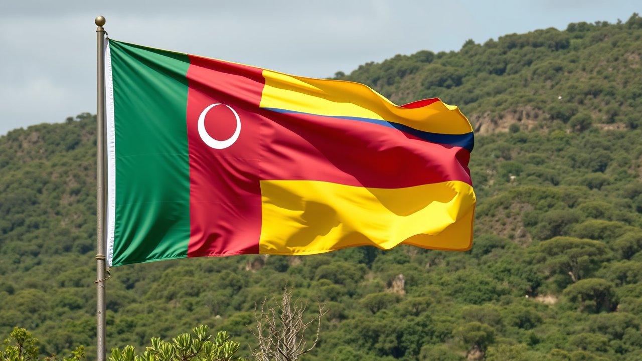 Flag of Comoros 🇰🇲 in native landscape style