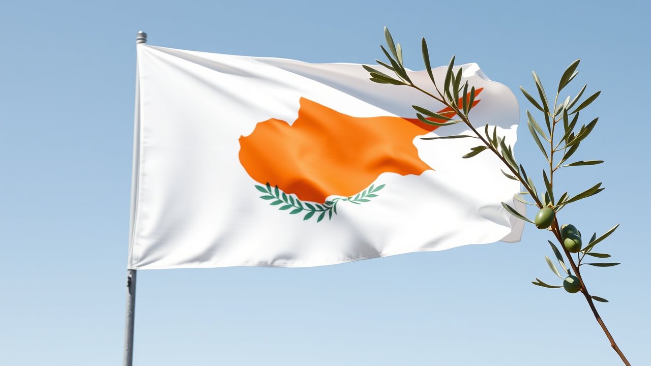 Flag of Cyprus 🇨🇾 in native landscape style