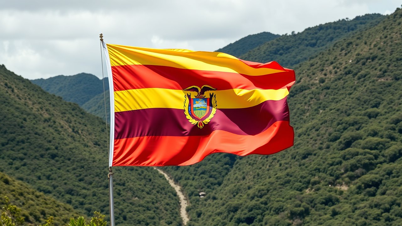 Flag of Ecuador 🇪🇨 in native landscape style