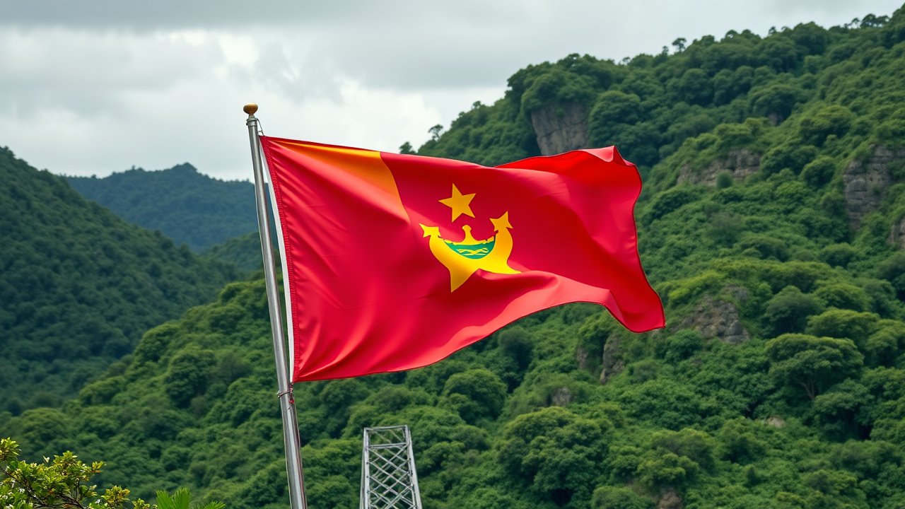 Flag of Grenada 🇬🇩 in native landscape style