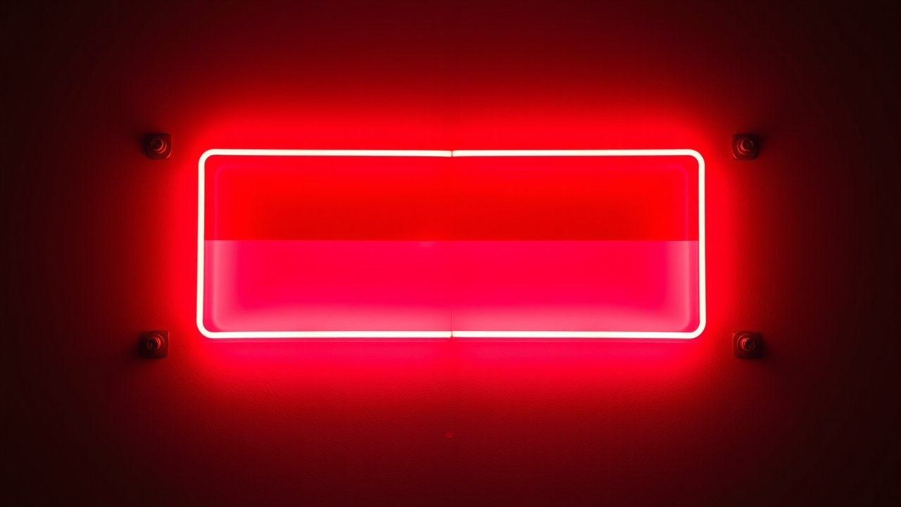 Flag of Indonesia 🇮🇩 in neon sign style