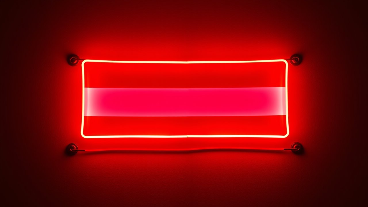 Flag of Hungary 🇭🇺 in neon sign style