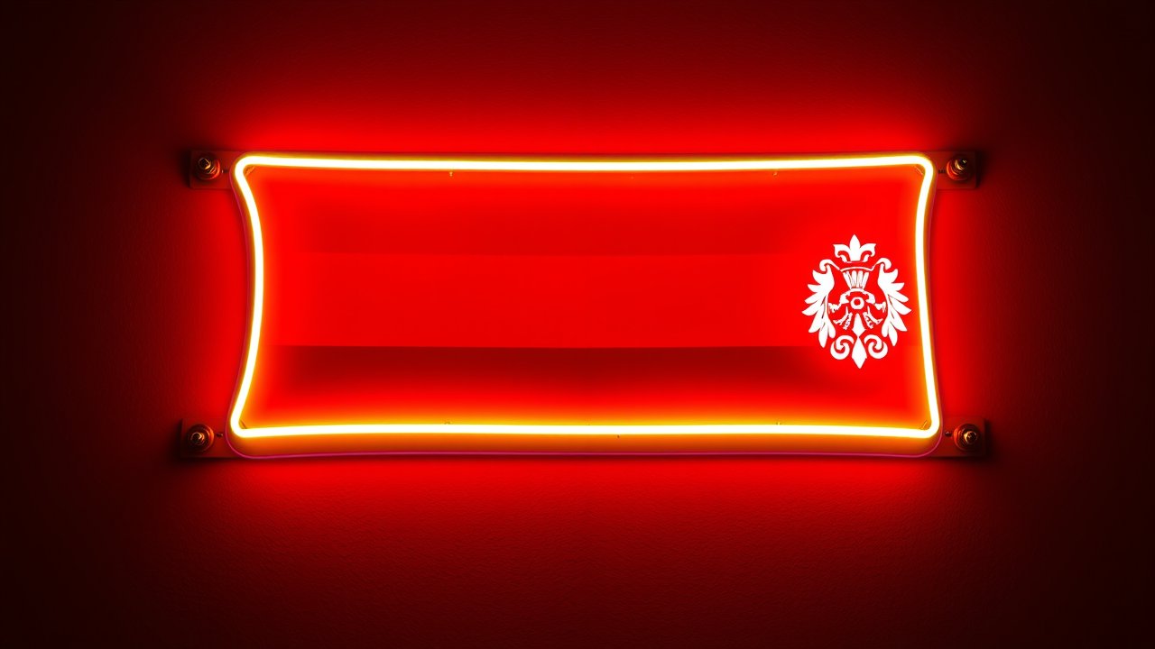 Flag of Belarus 🇧🇾 in neon sign style