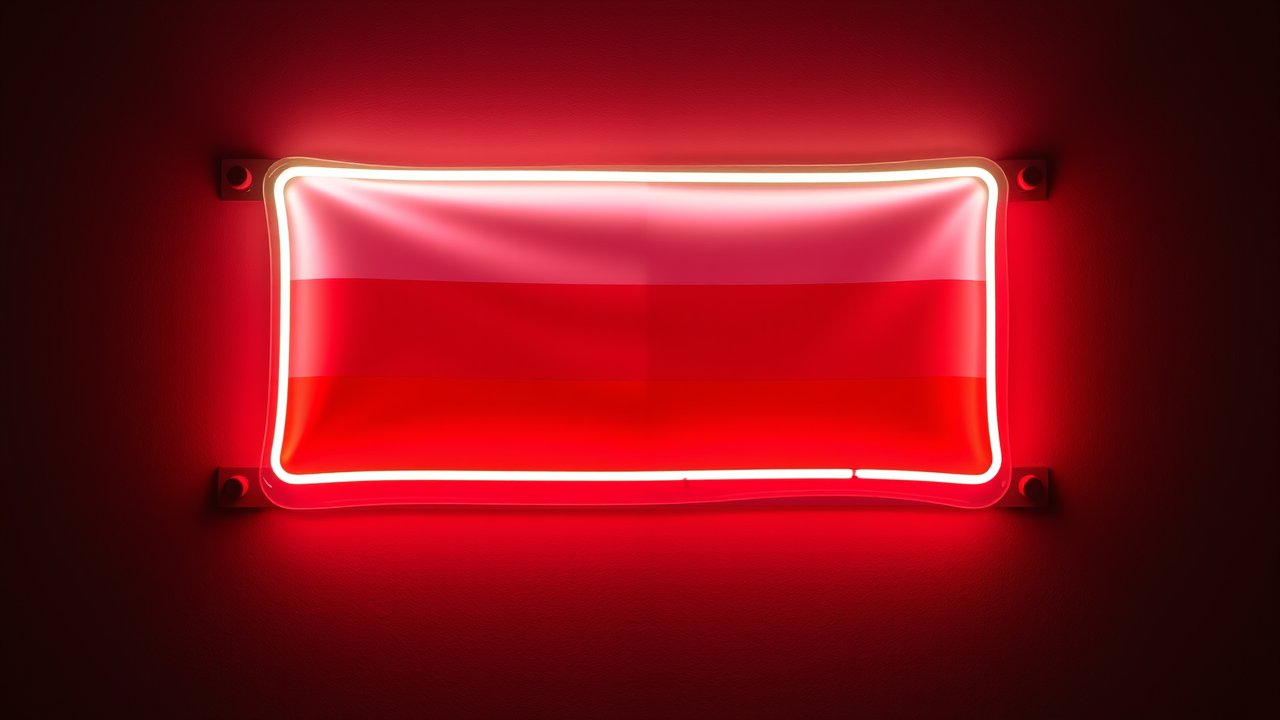 Flag of Bulgaria 🇧🇬 in neon sign style