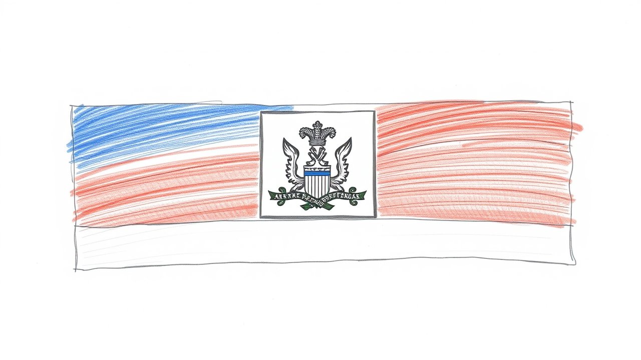 Flag of Haiti 🇭🇹 in pencil sketch style