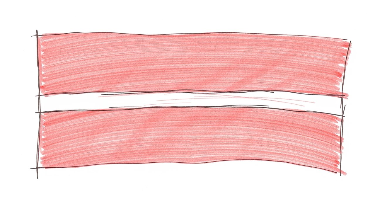 Flag of Latvia 🇱🇻 in pencil sketch style