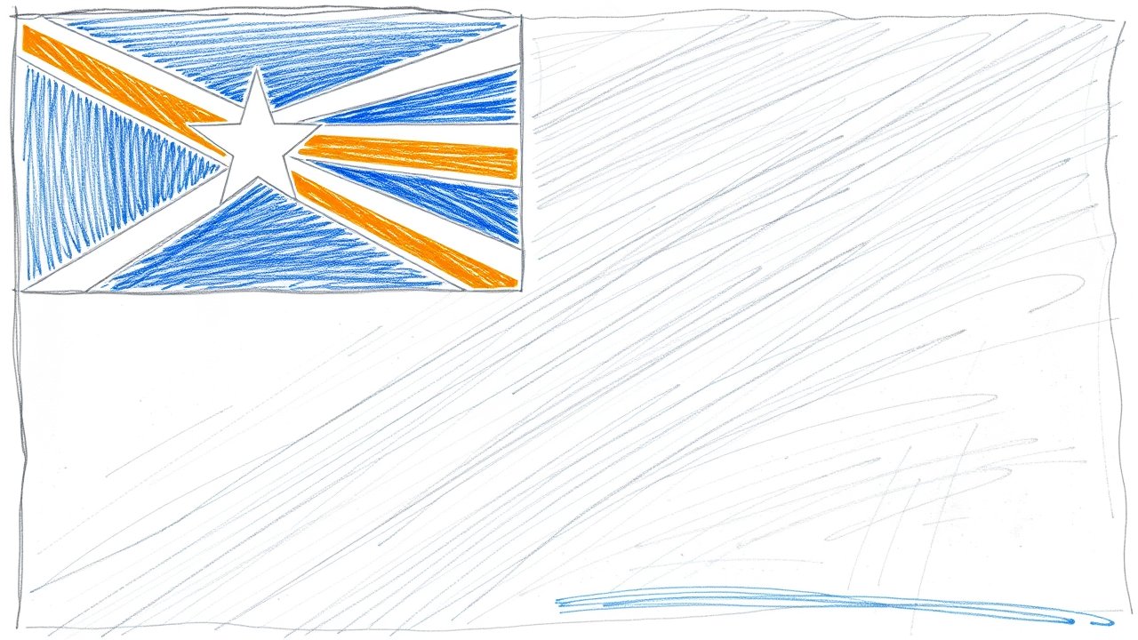 Flag of Marshall Islands 🇲🇠in pencil sketch style