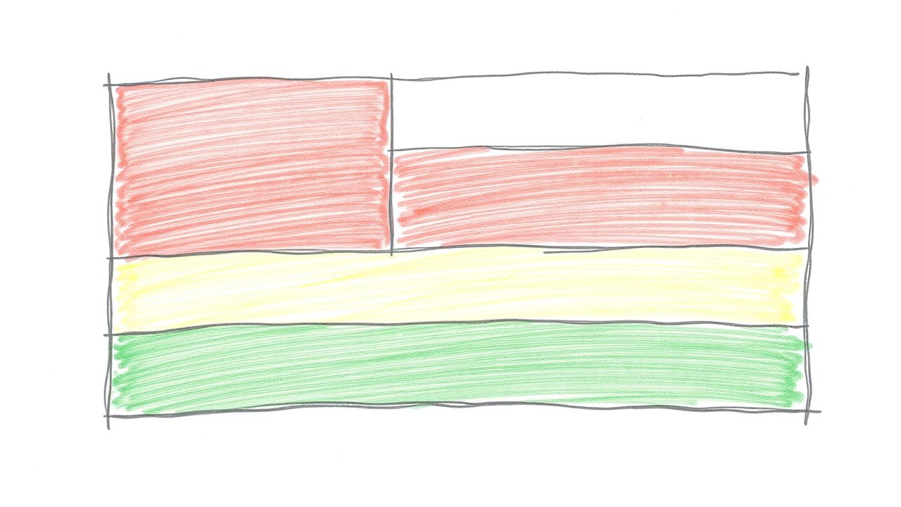 Flag of Mauritius 🇲🇺 in pencil sketch style