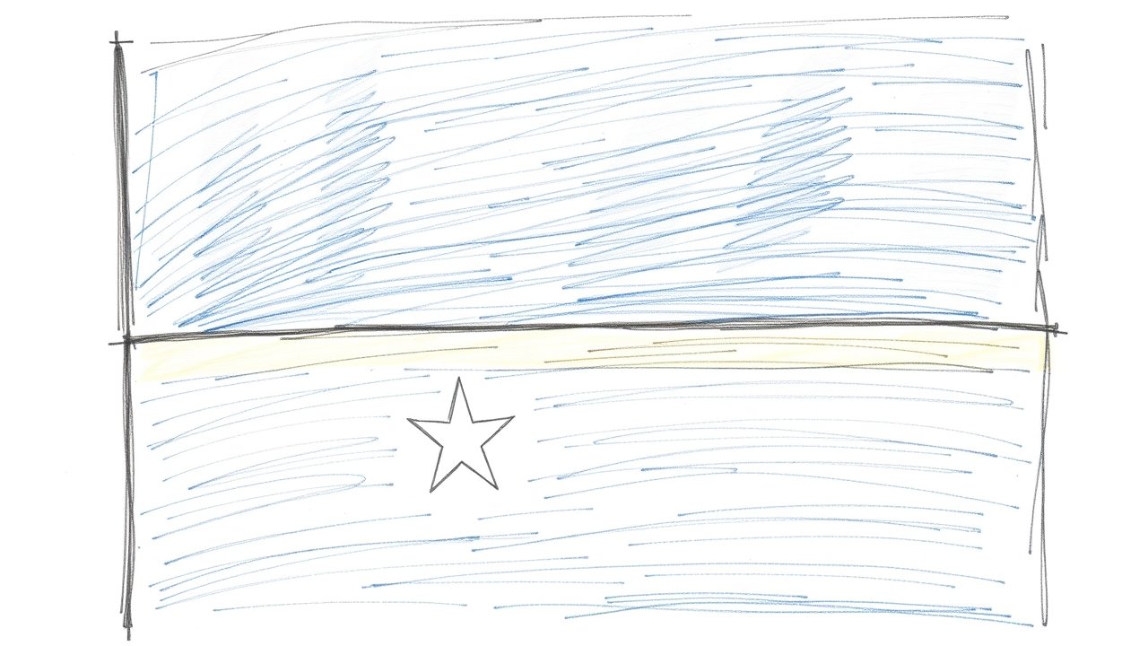 Flag of Nauru 🇳🇷 in pencil sketch style