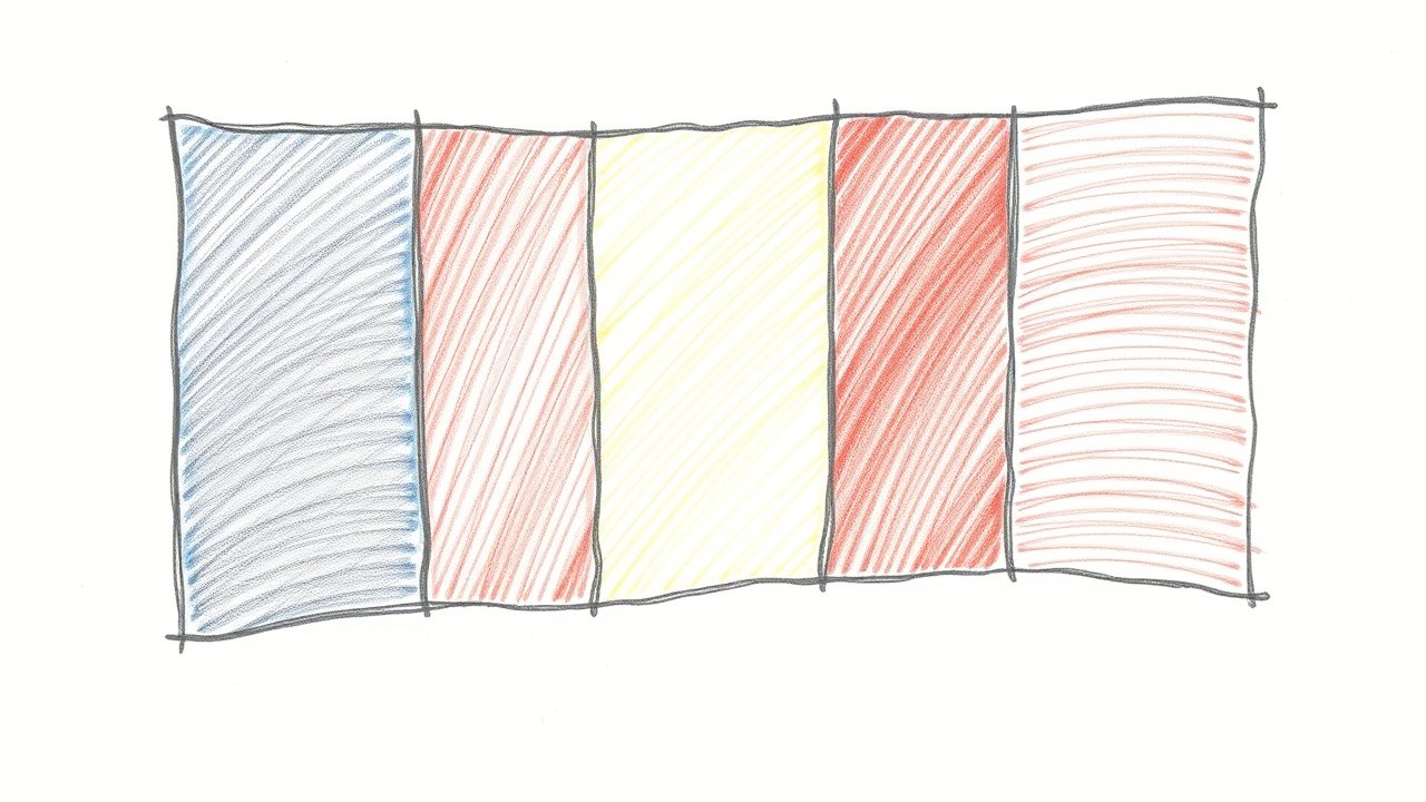 Flag of Romania 🇷🇴 in pencil sketch style