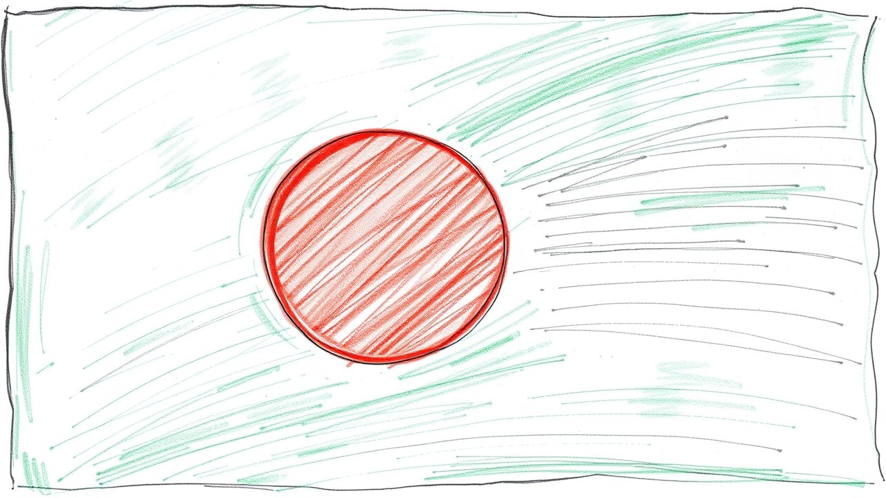 Flag of Bangladesh 🇧🇩 in pencil sketch style