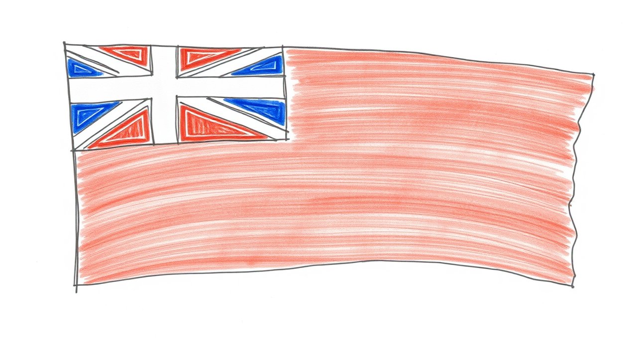 Flag of Samoa 🇼🇸 in pencil sketch style