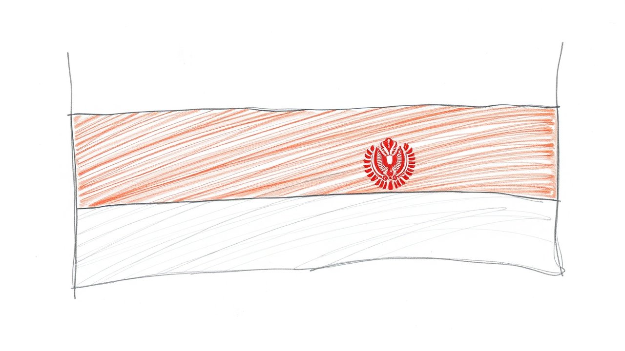 Flag of Belarus 🇧🇾 in pencil sketch style