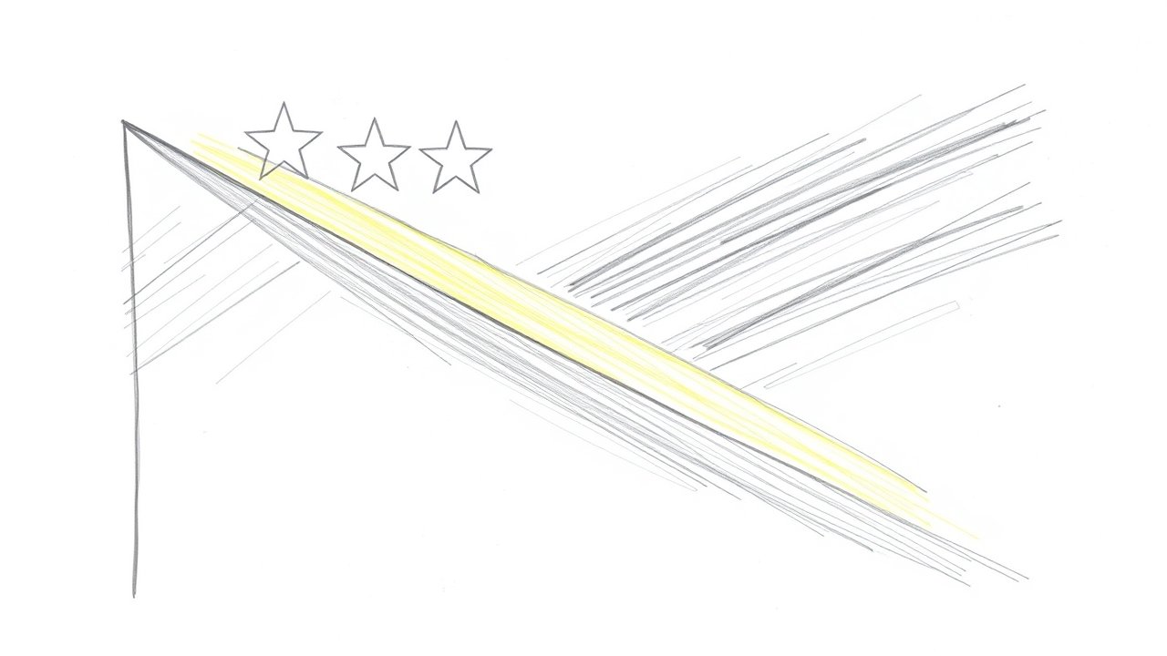 Flag of Solomon Islands 🇸🇧 in pencil sketch style