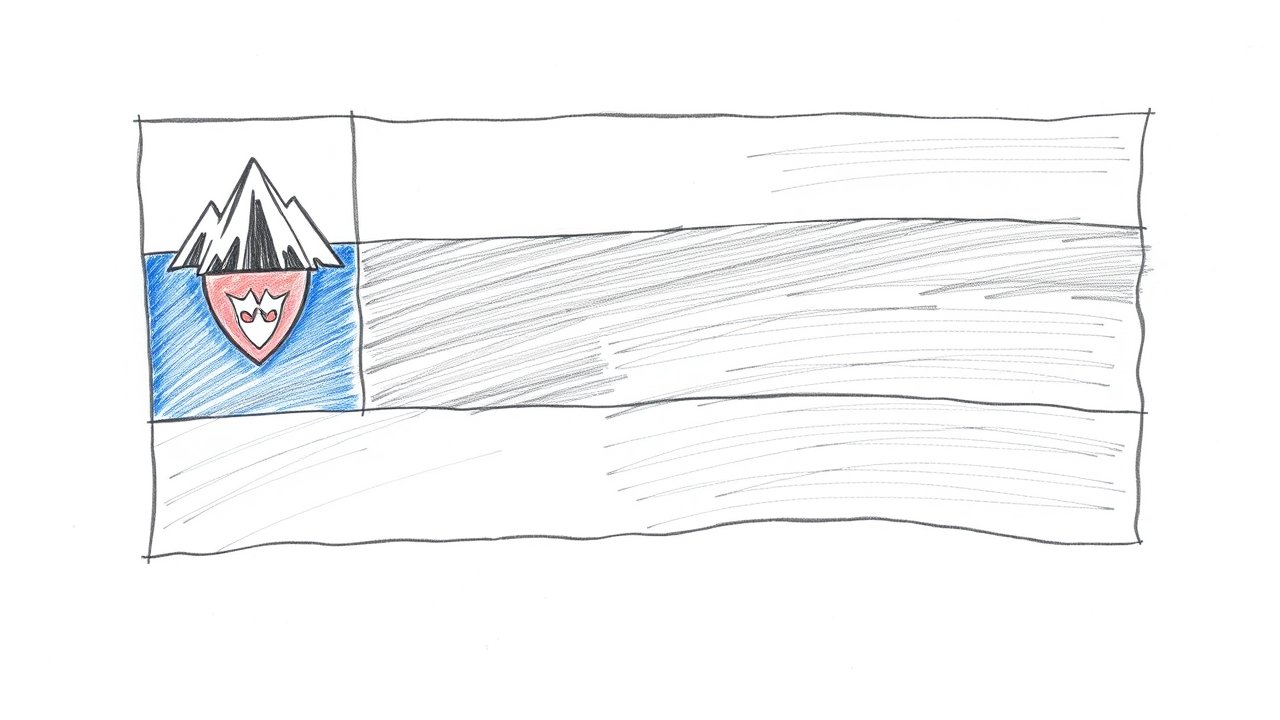 Flag of Slovenia 🇸🇮 in pencil sketch style