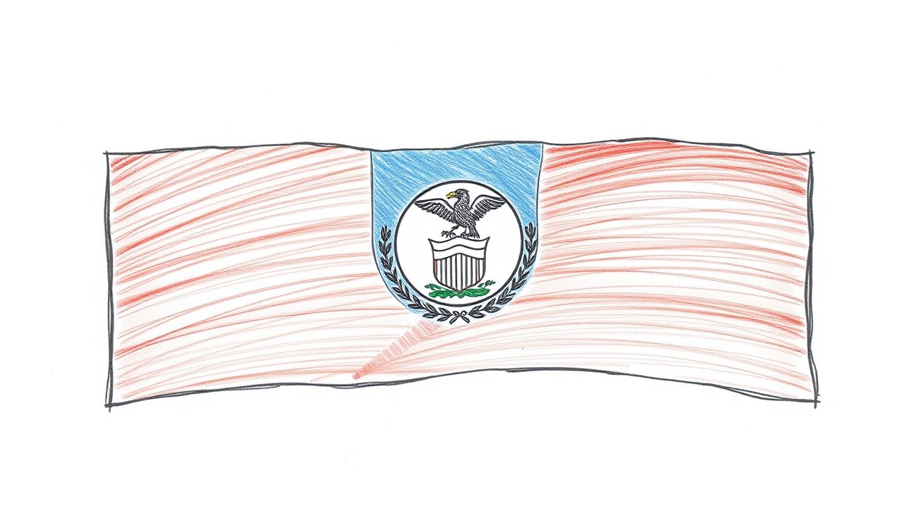 Flag of Belize 🇧🇿 in pencil sketch style