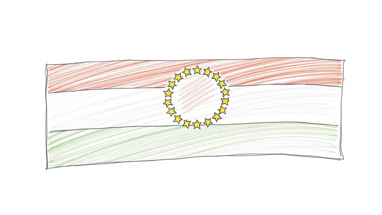 Flag of Tajikistan 🇹🇯 in pencil sketch style