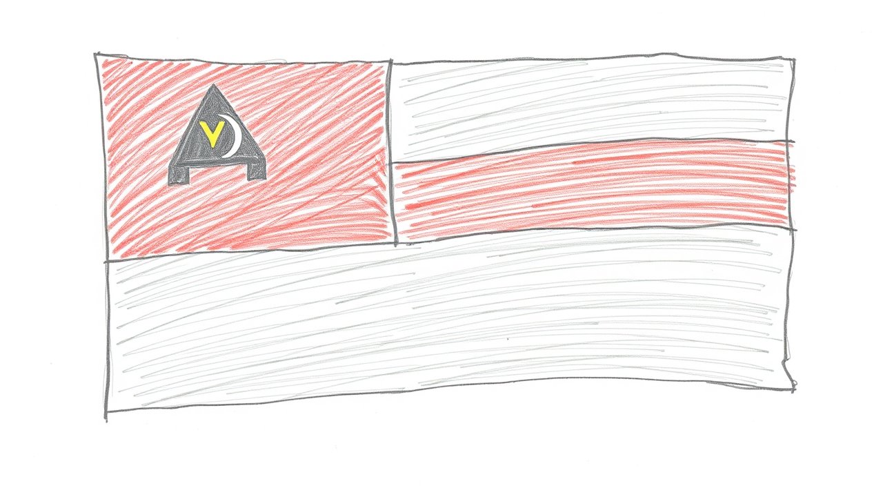 Flag of Vanuatu 🇻🇺 in pencil sketch style