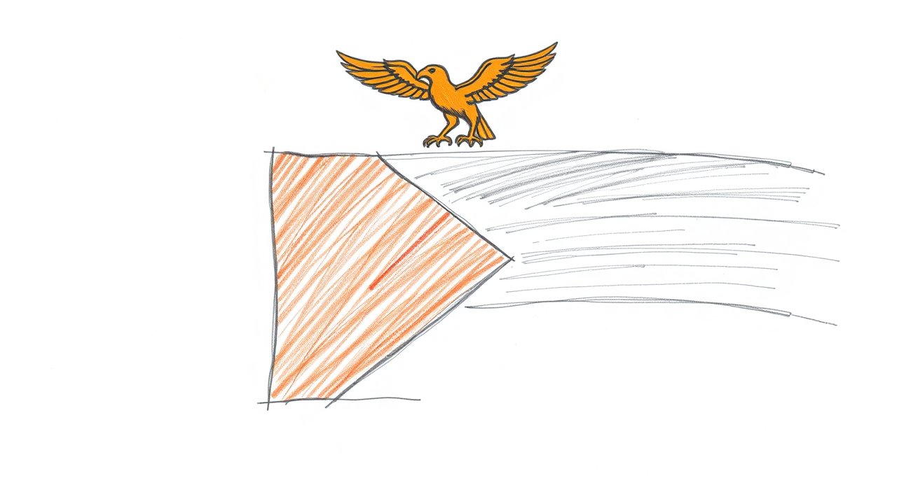 Flag of Zambia 🇿🇲 in pencil sketch style