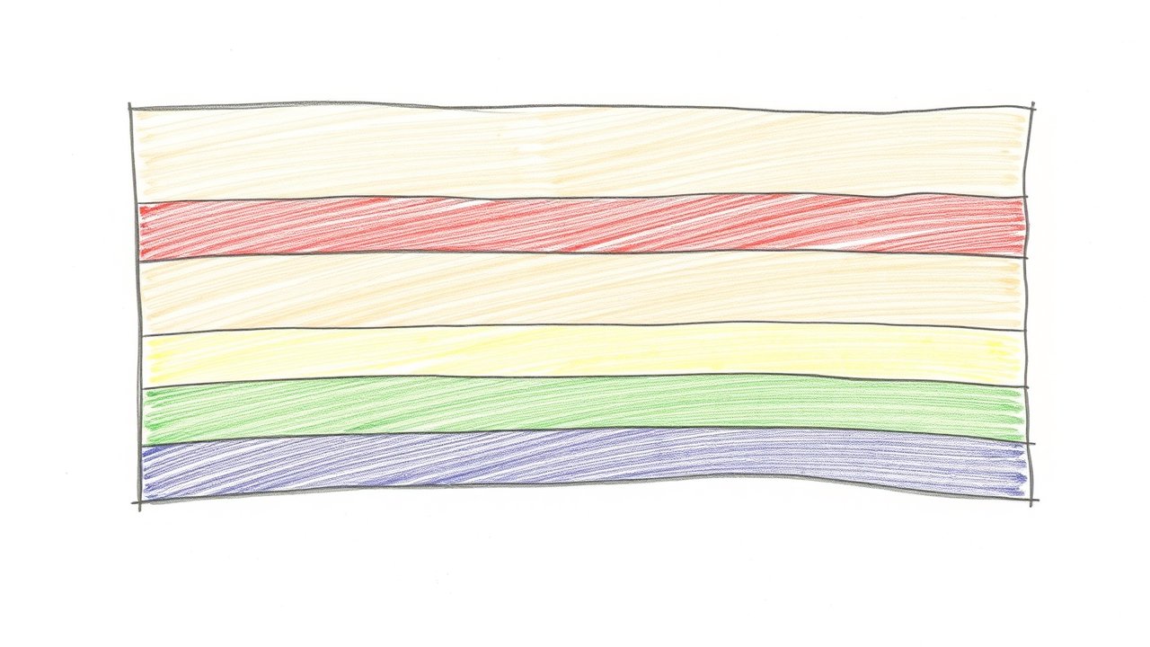 Flag of Pride 🏳️‍🌈 (Rainbow) in pencil sketch style