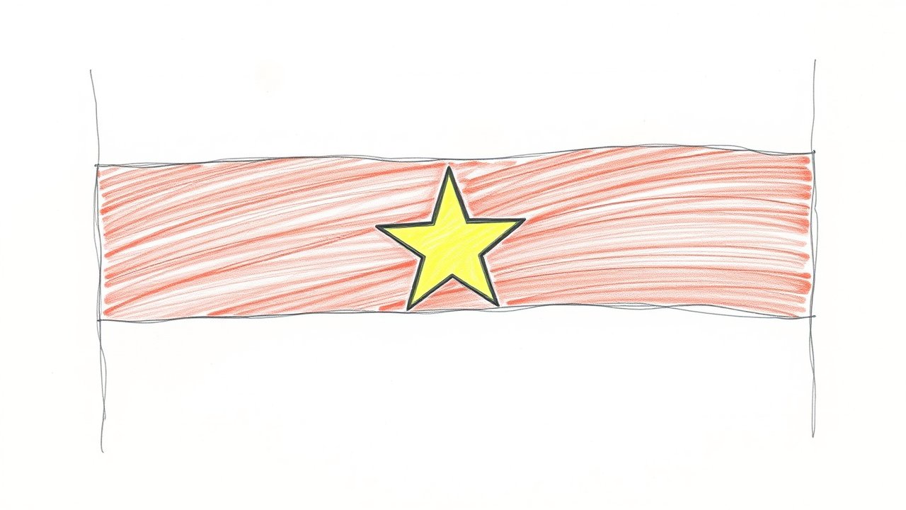 Flag of Burkina Faso 🇧🇫 in pencil sketch style