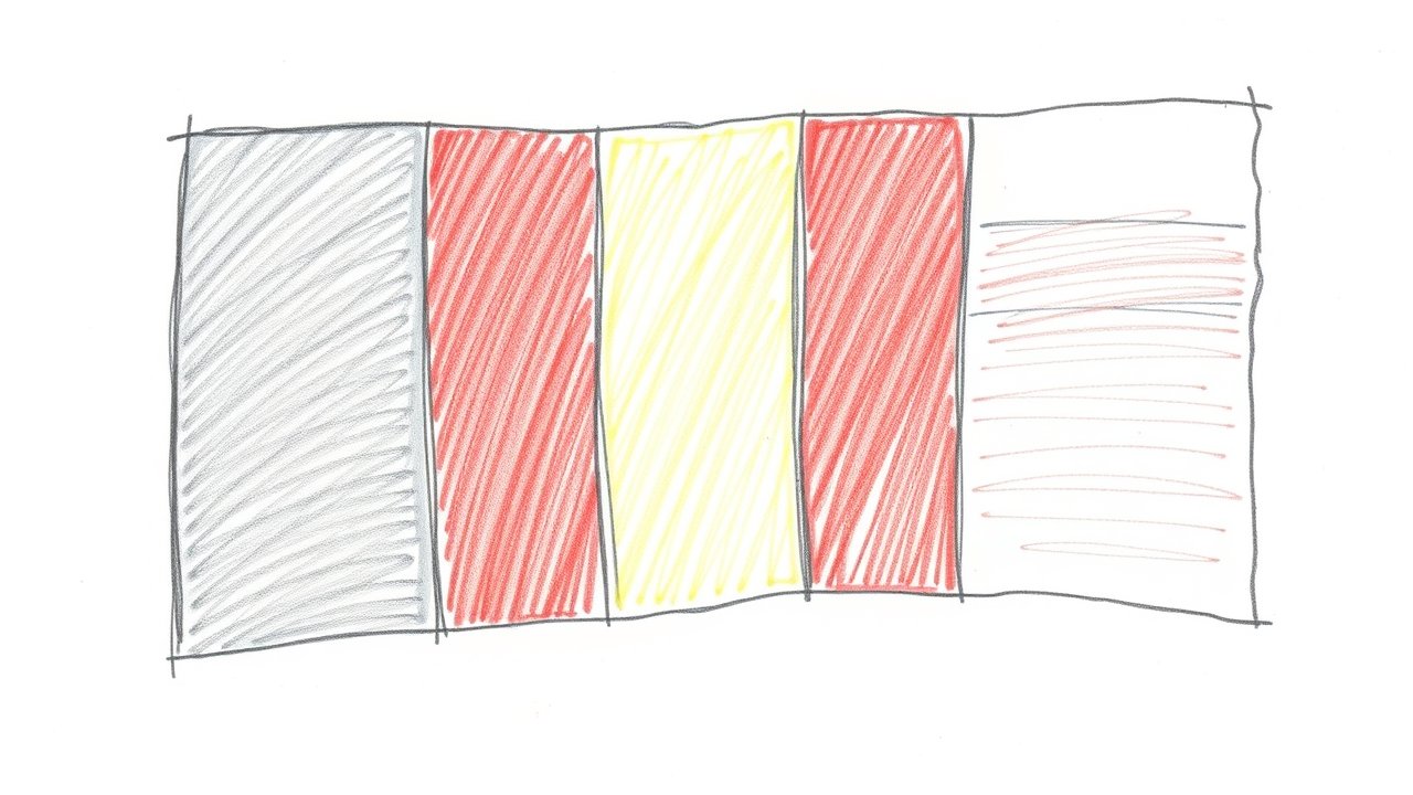 Flag of Chad 🇹🇩 in pencil sketch style