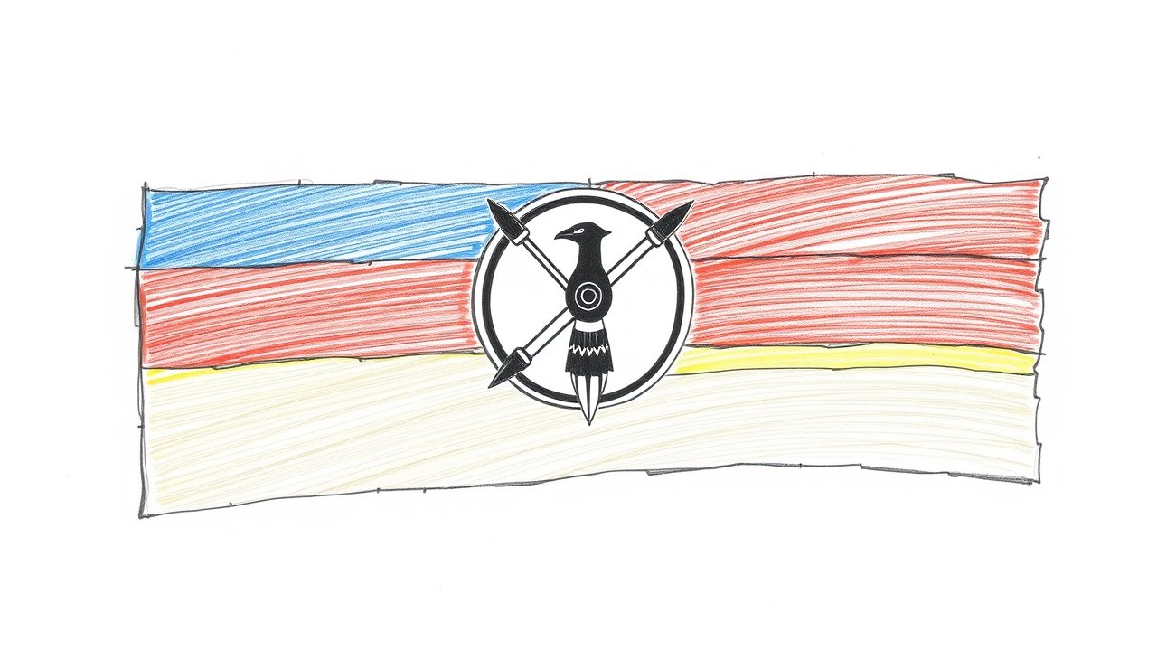 Flag of Eswatini 🇸🇿 in pencil sketch style