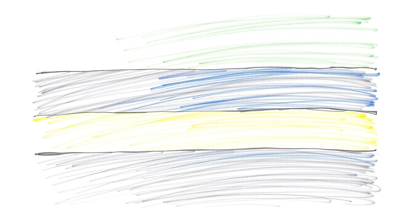 Flag of Gabon 🇬🇦 in pencil sketch style