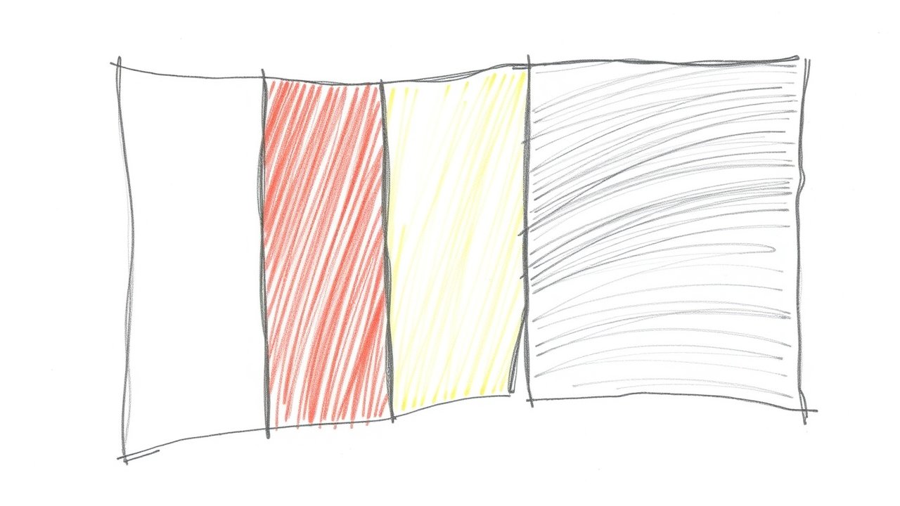 Flag of Guinea 🇬🇳 in pencil sketch style