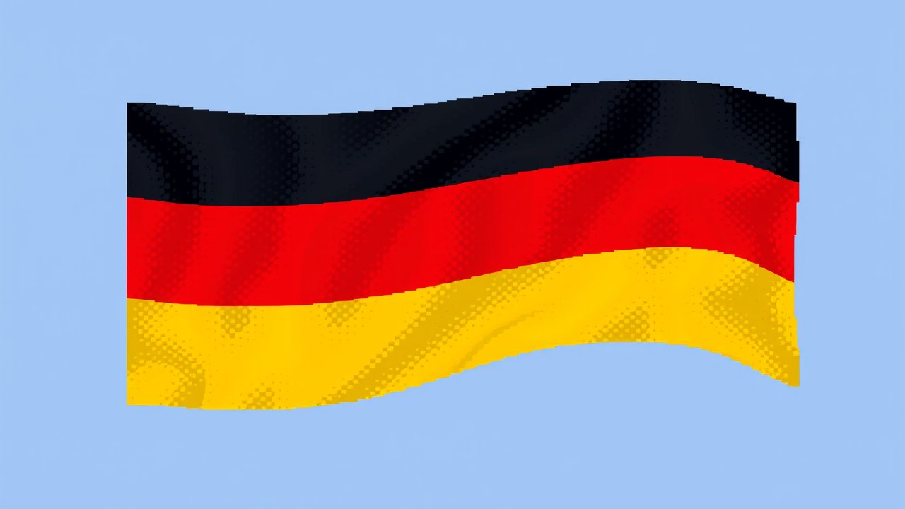Flag of Germany 🇩🇪 in pixel art style