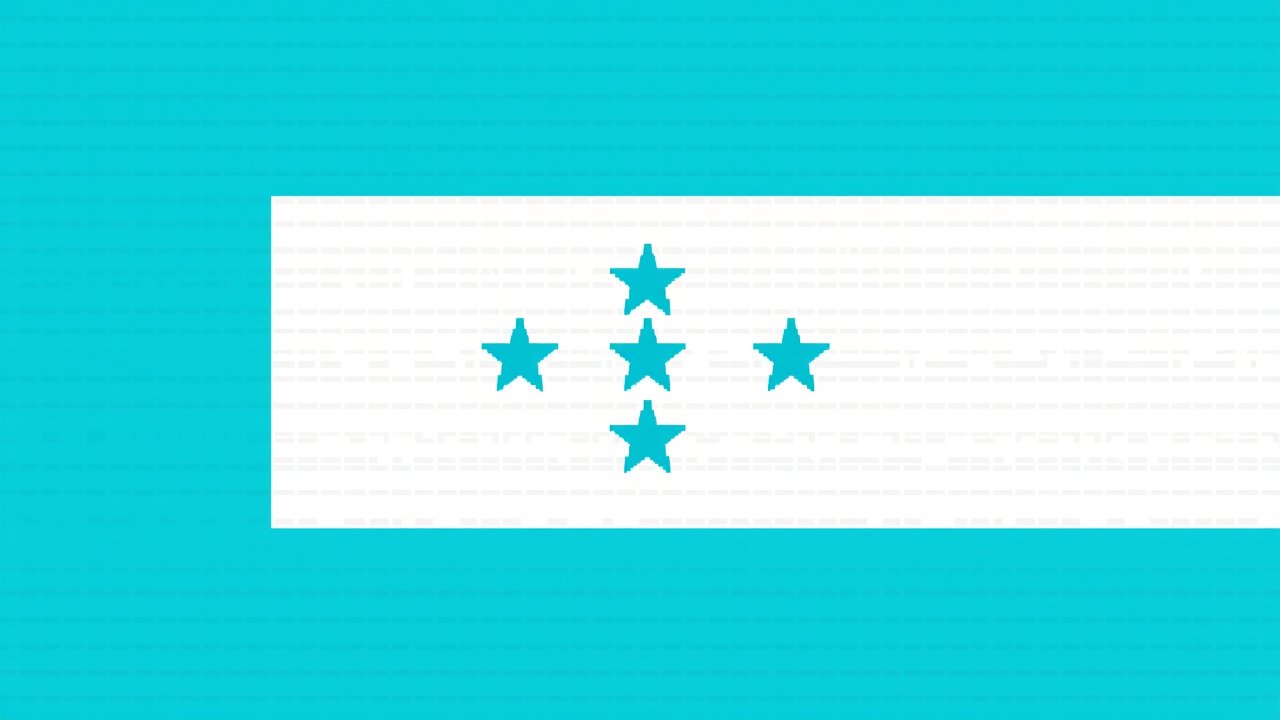 Flag of Honduras ðŸ‡ðŸ‡³ in pixel art style