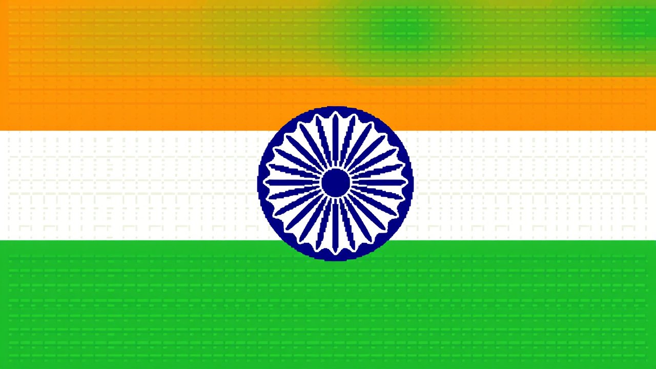 Flag of India 🇮🇳 in pixel art style