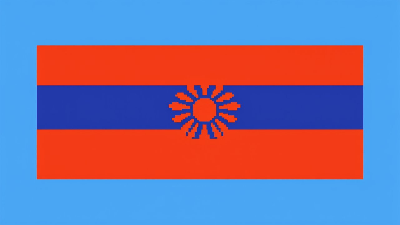 Flag of Armenia 🇦🇲 in pixel art style